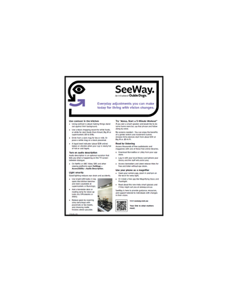 A photo of the everyday adjustments factsheet.