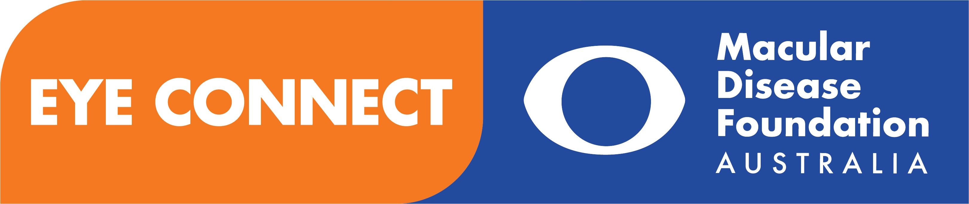 The Eye Connect and Macular Disease Foundation Australia logos.