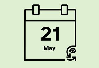 Calendar icon that reads 21 May.