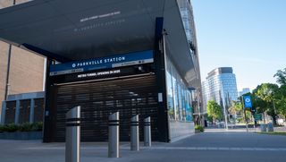 A photo of the new Parkville Station in Melbourne.