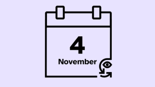 A calendar icon that reads 4 November. 