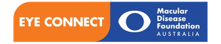 The Eye Connect and Macular Disease Foundation Australia logos.
