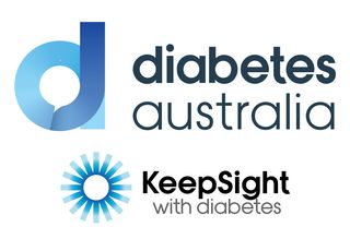 The Diabetes Australia and KeepSight logos.