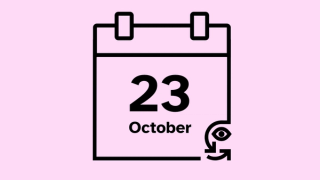 A calendar icon that reads 23 October.