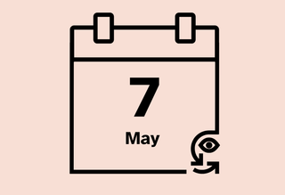 Calendar icon that reads 7 May.