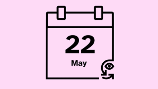 Calendar icon that reads 22 May.