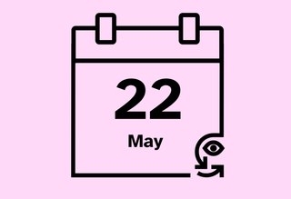Calendar icon that reads 22 May.