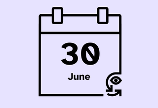 A calendar icon that reads 30 June