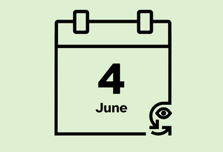 Calendar icon that reads 4 June.