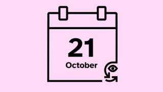 A calendar icon that reads 21 October.
