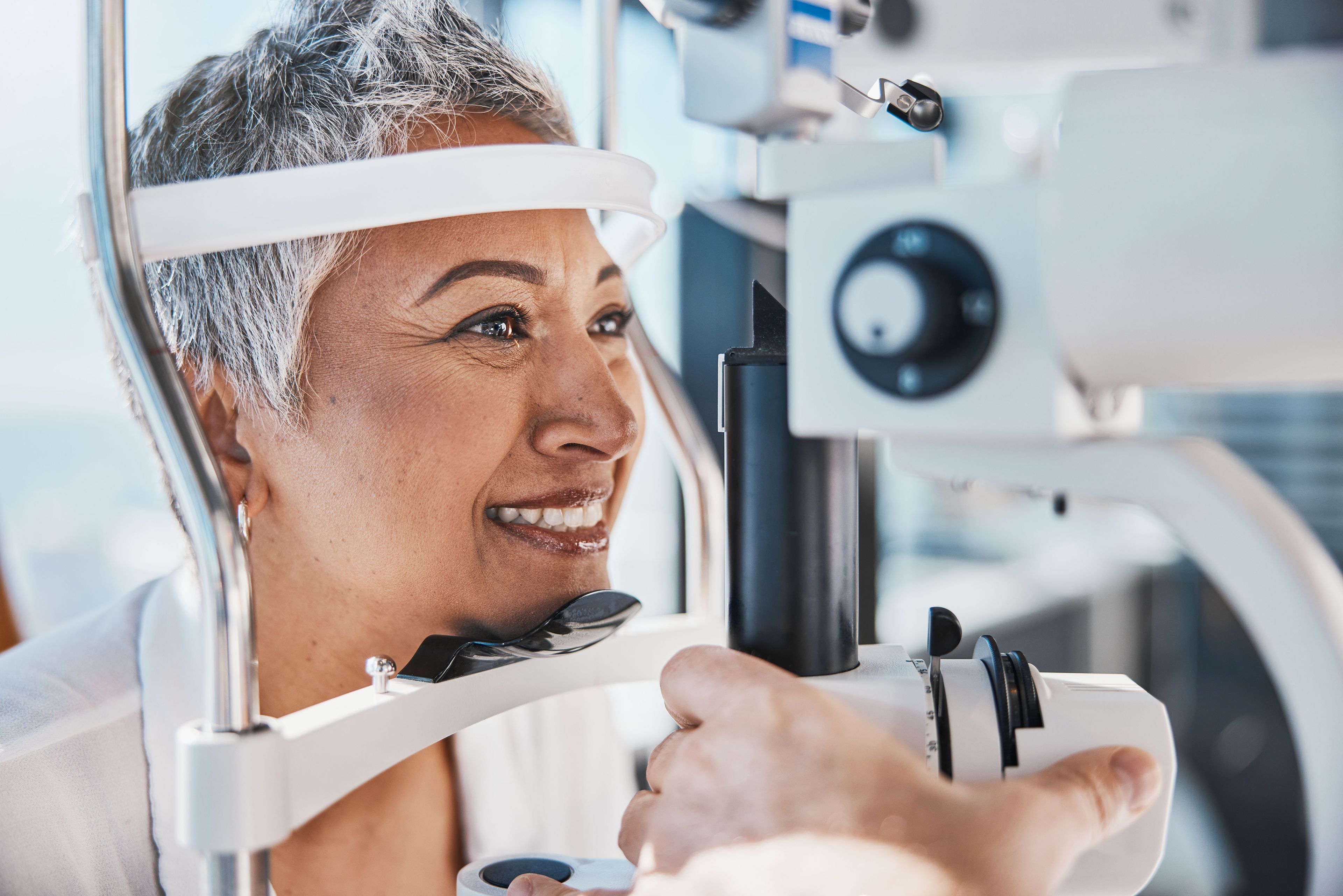 Person having their eyes tested