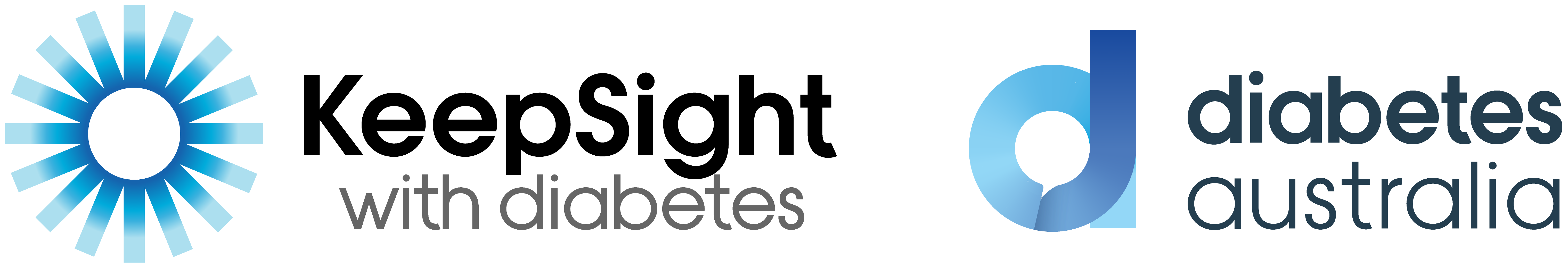 The blue KeepSight and Diabetes Australia logos