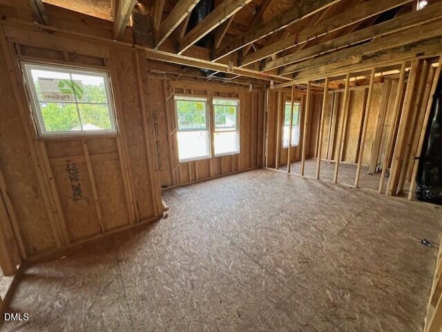 Interior framing of The Willow D floor plan in a new 4-bedroom Davidson Homes build in Wellers Knoll, Lillington, NC.