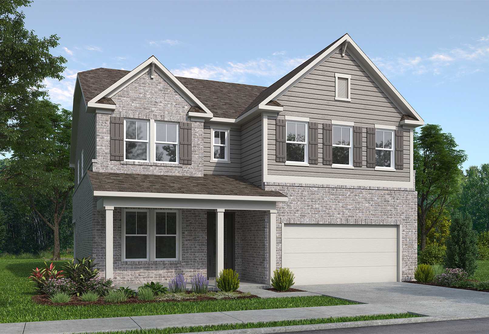 Exterior view of Davidson Homes' The Aspen A Floor Plan