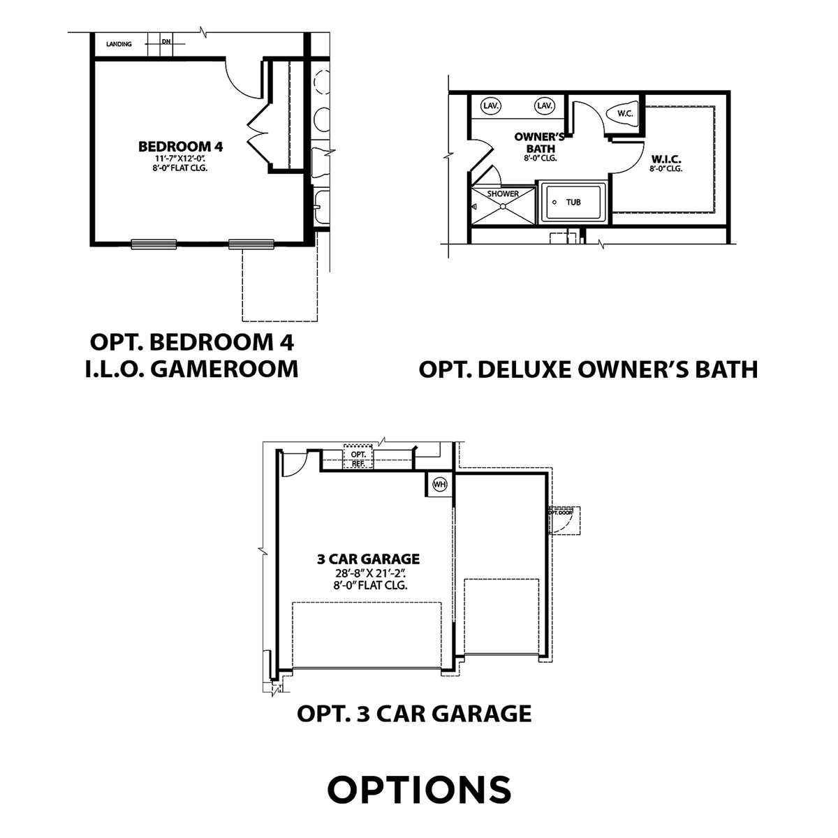 3 - The Logan C buildable floor plan layout in Davidson Homes' Carellton community.