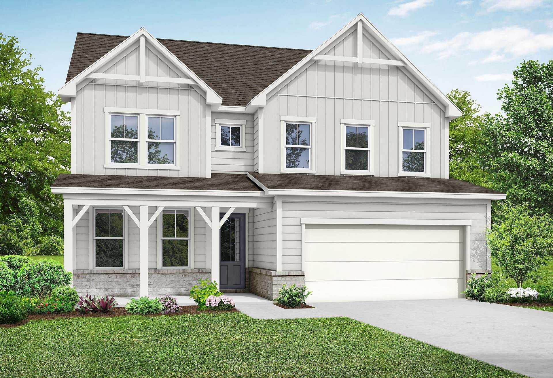 Exterior view of Davidson Homes' The Willow B Floor Plan