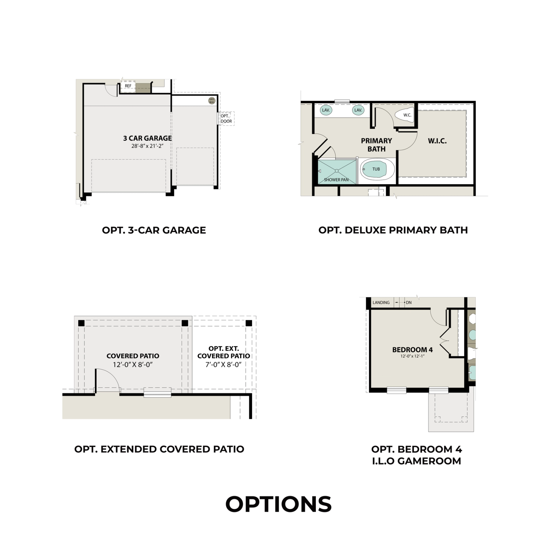 3 - The Solara B buildable floor plan layout in Davidson Homes Homes' Emberly community.