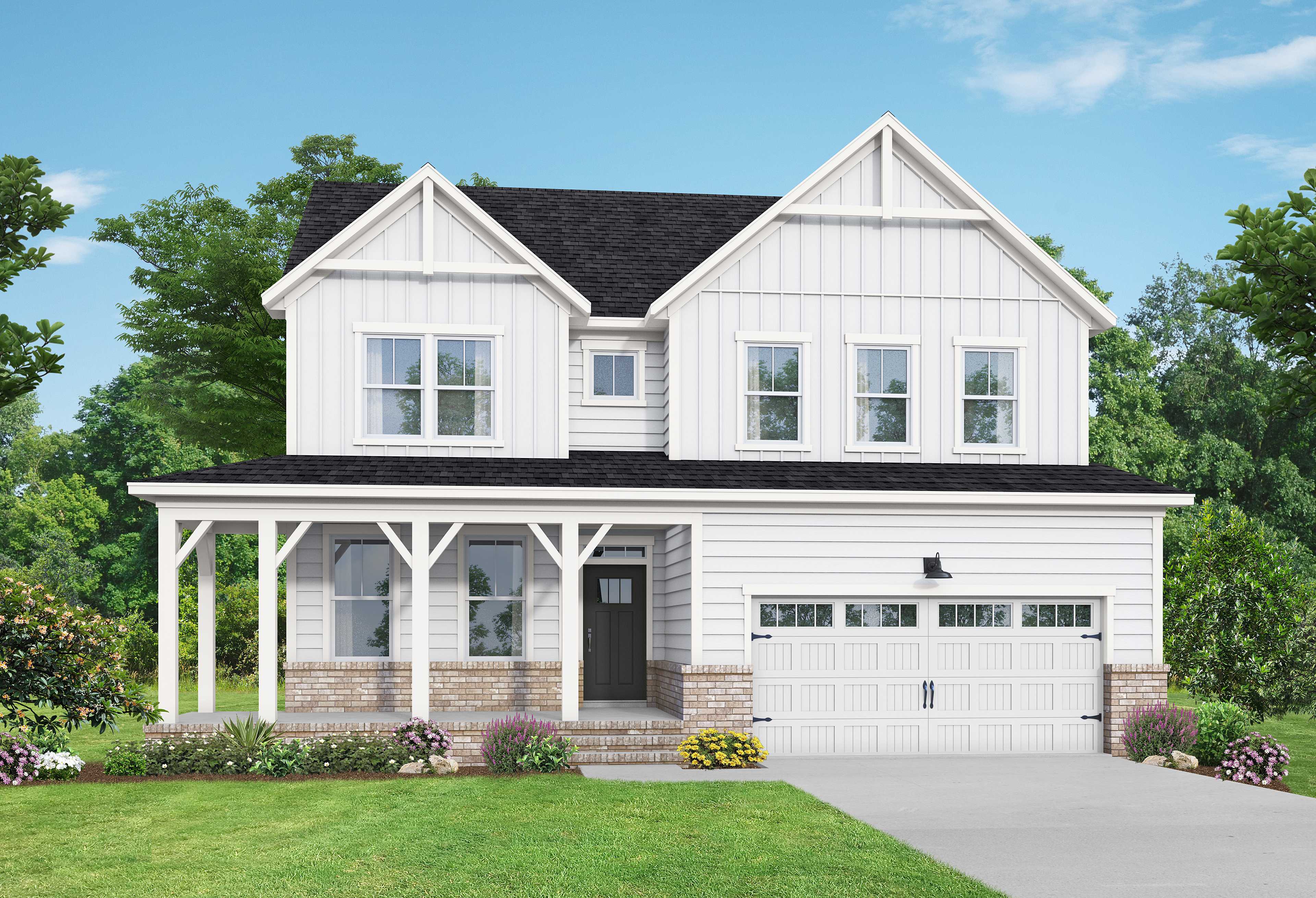 Exterior view of Davidson Homes' The Willow E Floor Plan