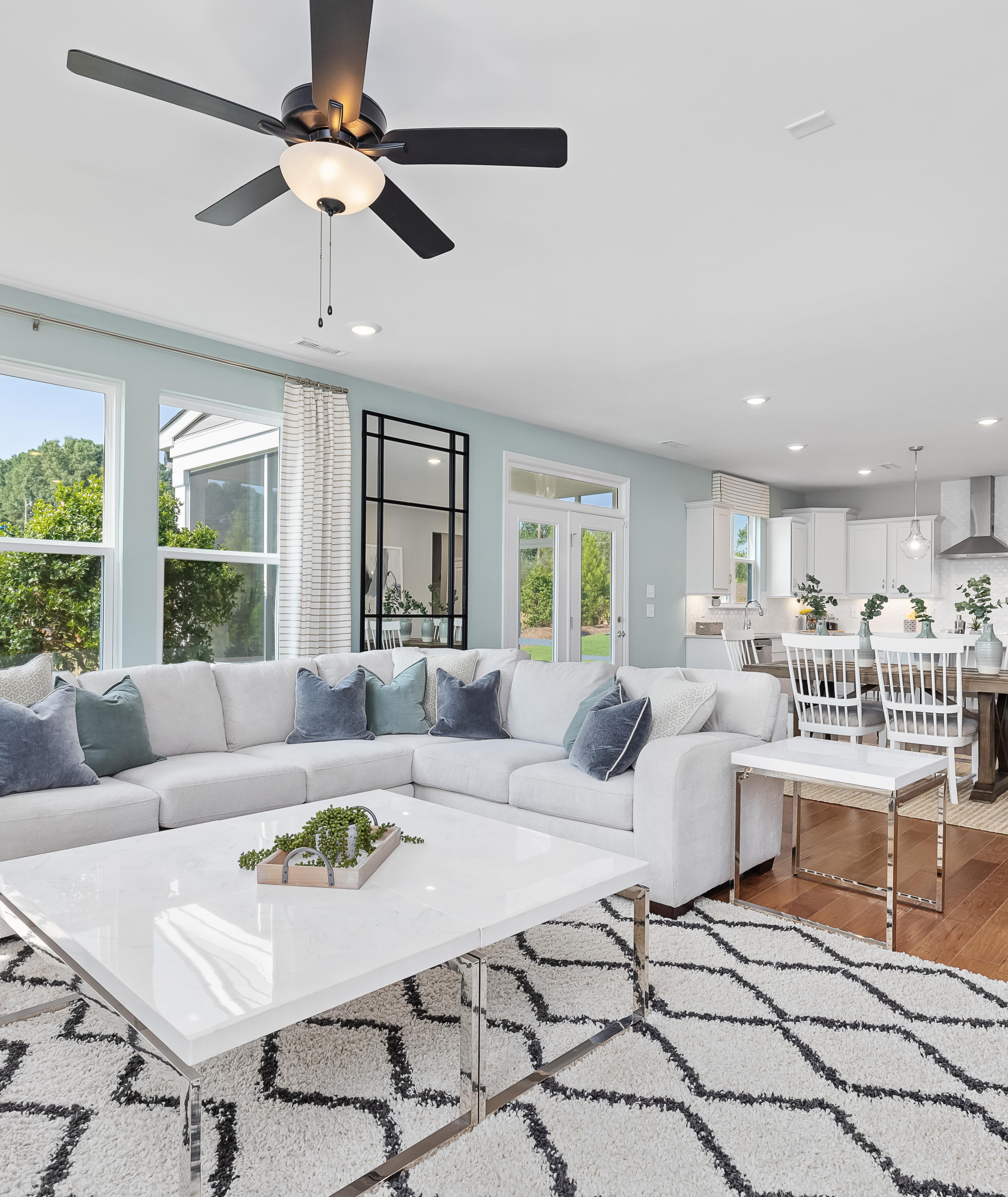 New Construction Home with Open Living Room to Kitchen Layout in Wake Forest, NC.