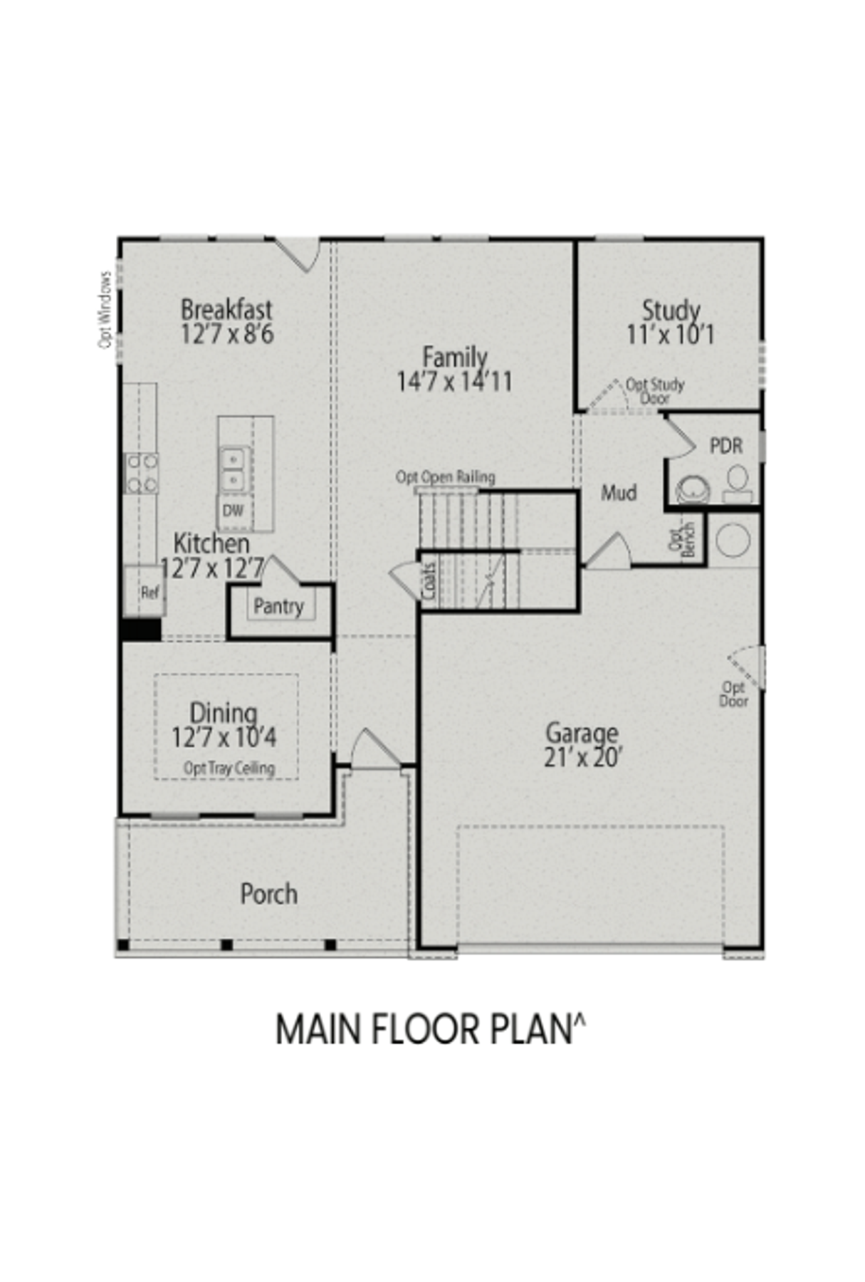 1 - The Willow G buildable floor plan layout in Davidson Homes Homes' Windgate community.