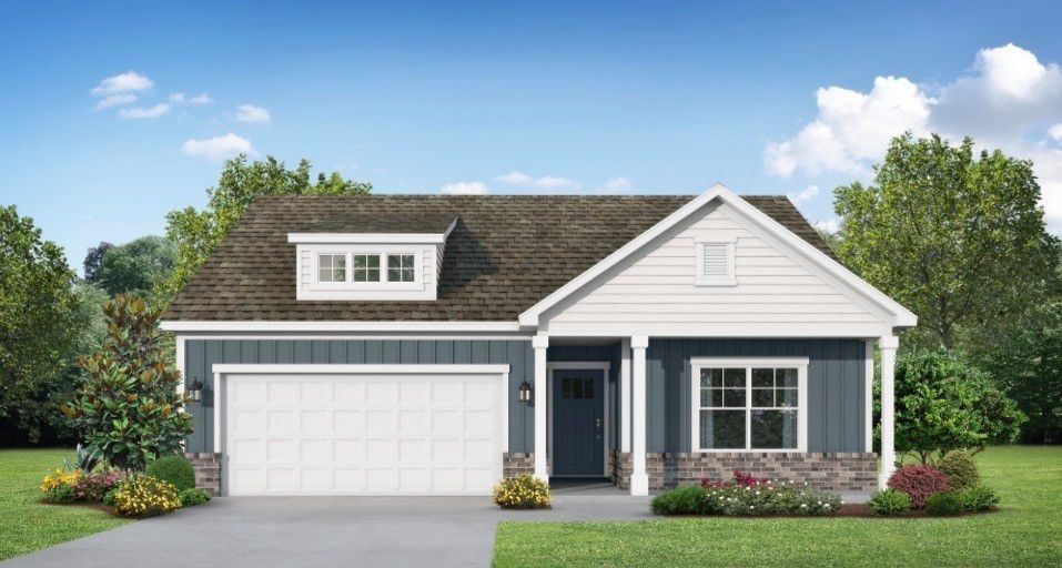 The Franklin E by Davidson Homes: 1,556 sq ft, 3-bedroom, 1-story home with 2-car garage in Bailey Park, Fayetteville, TN.