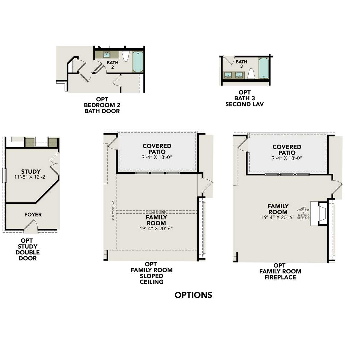 4 - The Jennings F floor plan layout for 2906 Tortuga in Davidson Homes' Ladera community.