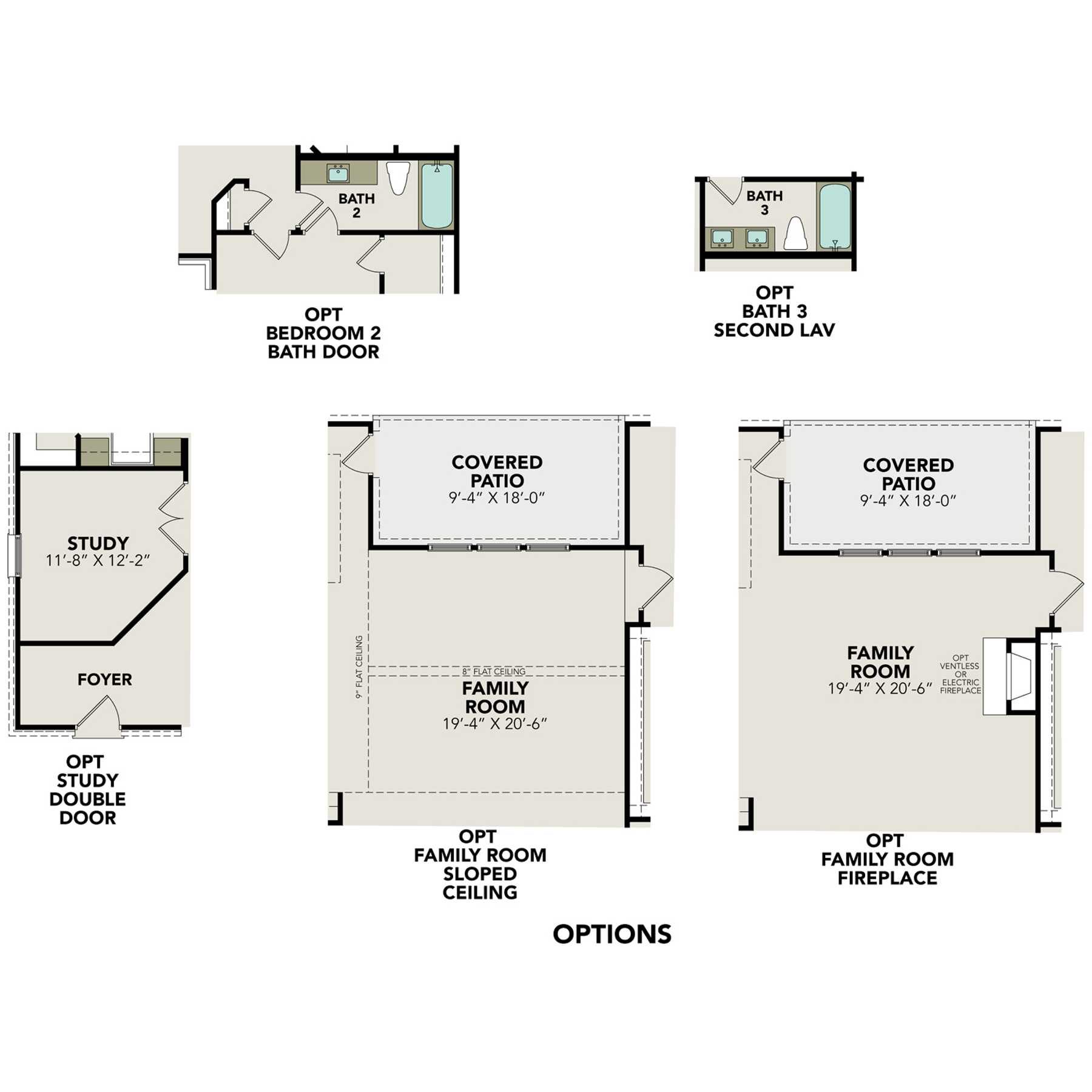 4 - The Jennings F buildable floor plan layout in Davidson Homes Homes' Ladera community.