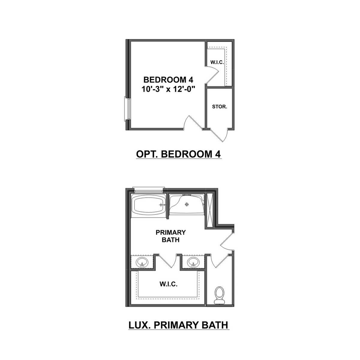 3 - The Aiken buildable floor plan layout in Davidson Homes' Creek Grove community.