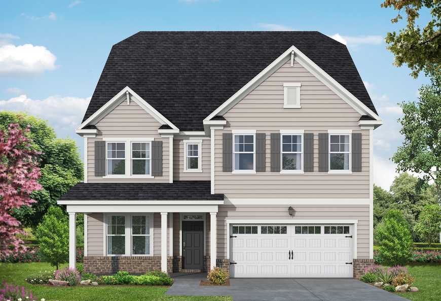 Exterior view of Davidson Homes' The Aspen Floor Plan