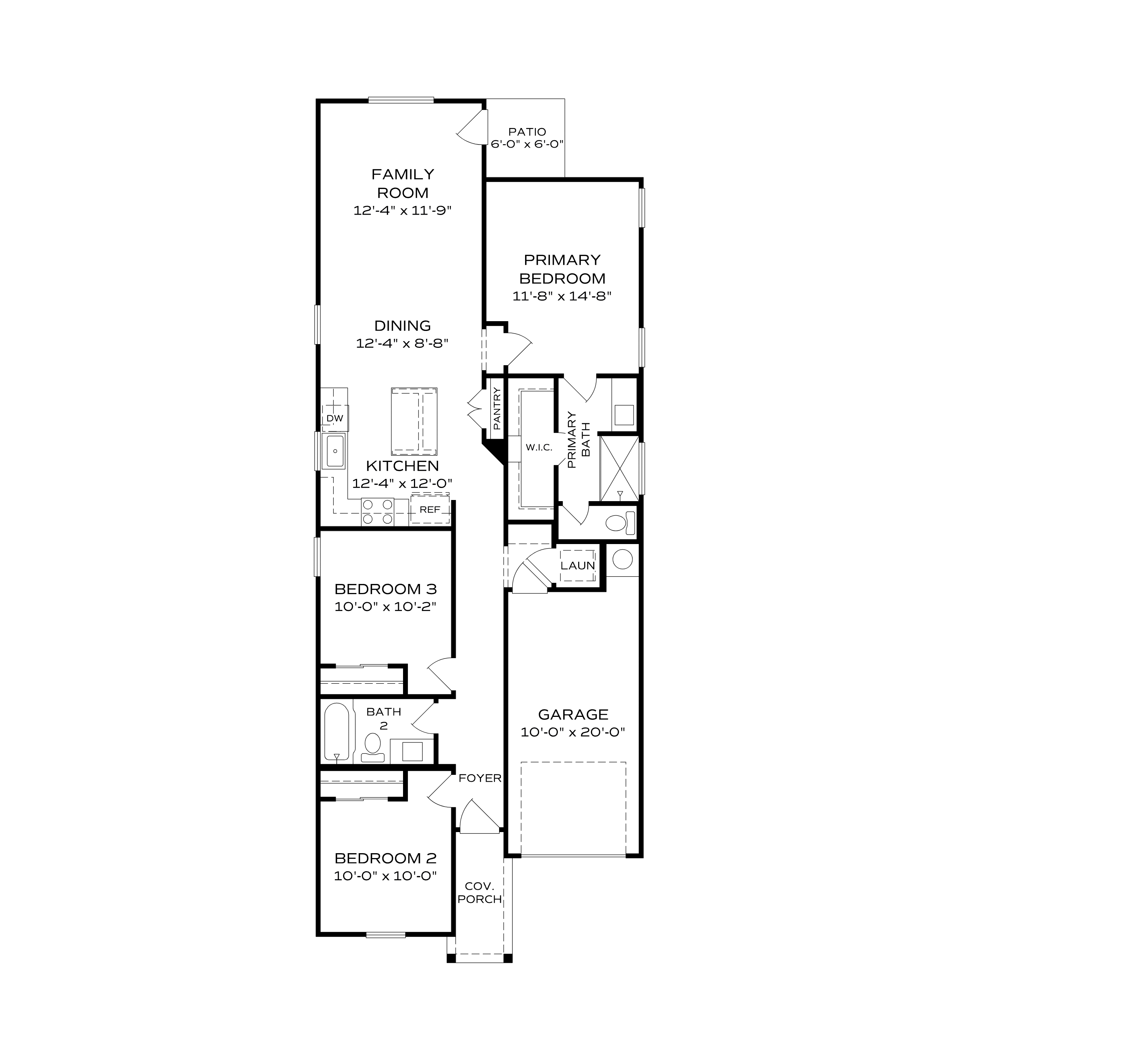 Savannah C floor plan: 3-bed, 2-bath layout with open kitchen, family room, primary suite, and 2-car garage in Prescott AZ