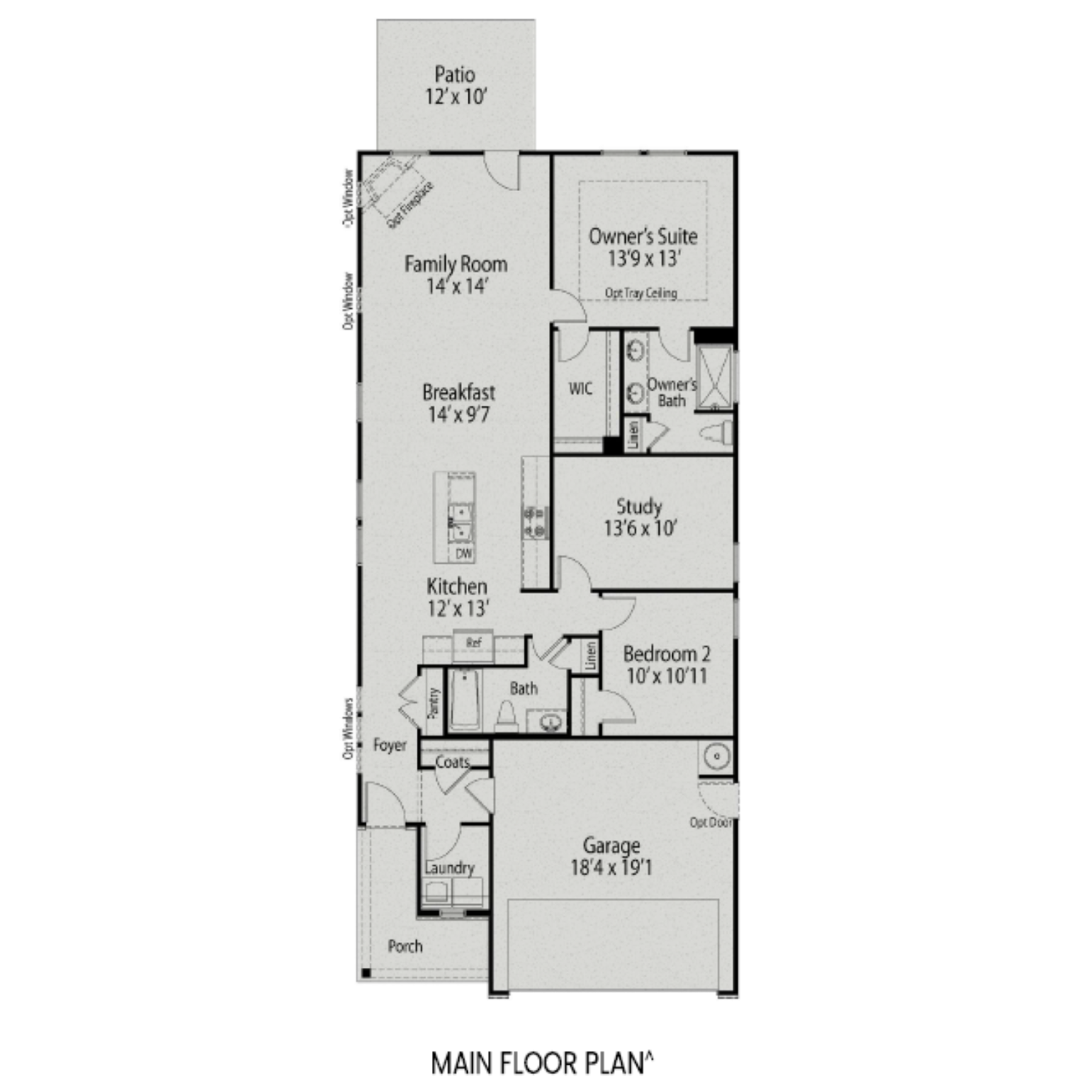 1 - The Carter C buildable floor plan layout in Davidson Homes Homes' Wellers Knoll community.
