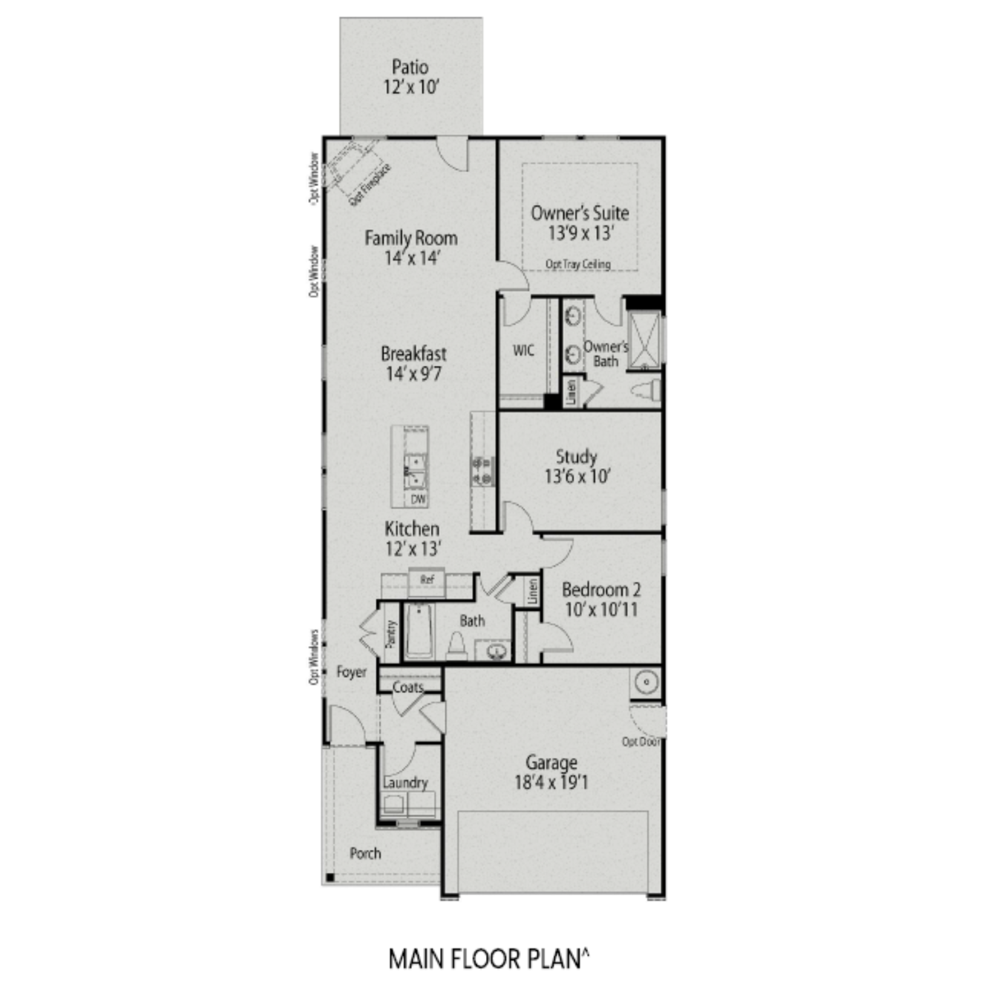 1 - The Carter B buildable floor plan layout in Davidson Homes Homes' Wellers Knoll community.