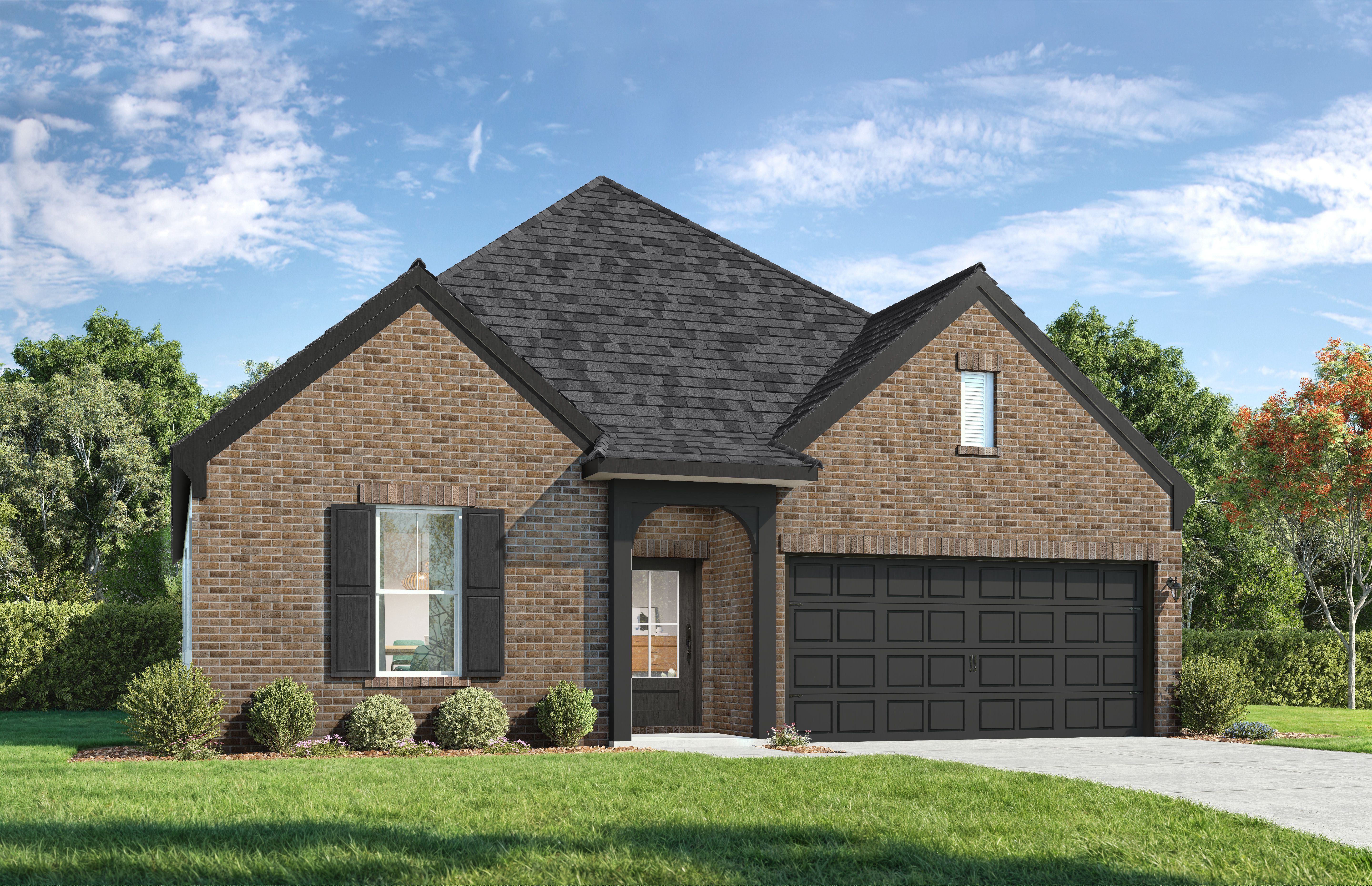 Exterior view of Davidson Homes' The Cottonwood E Floor Plan