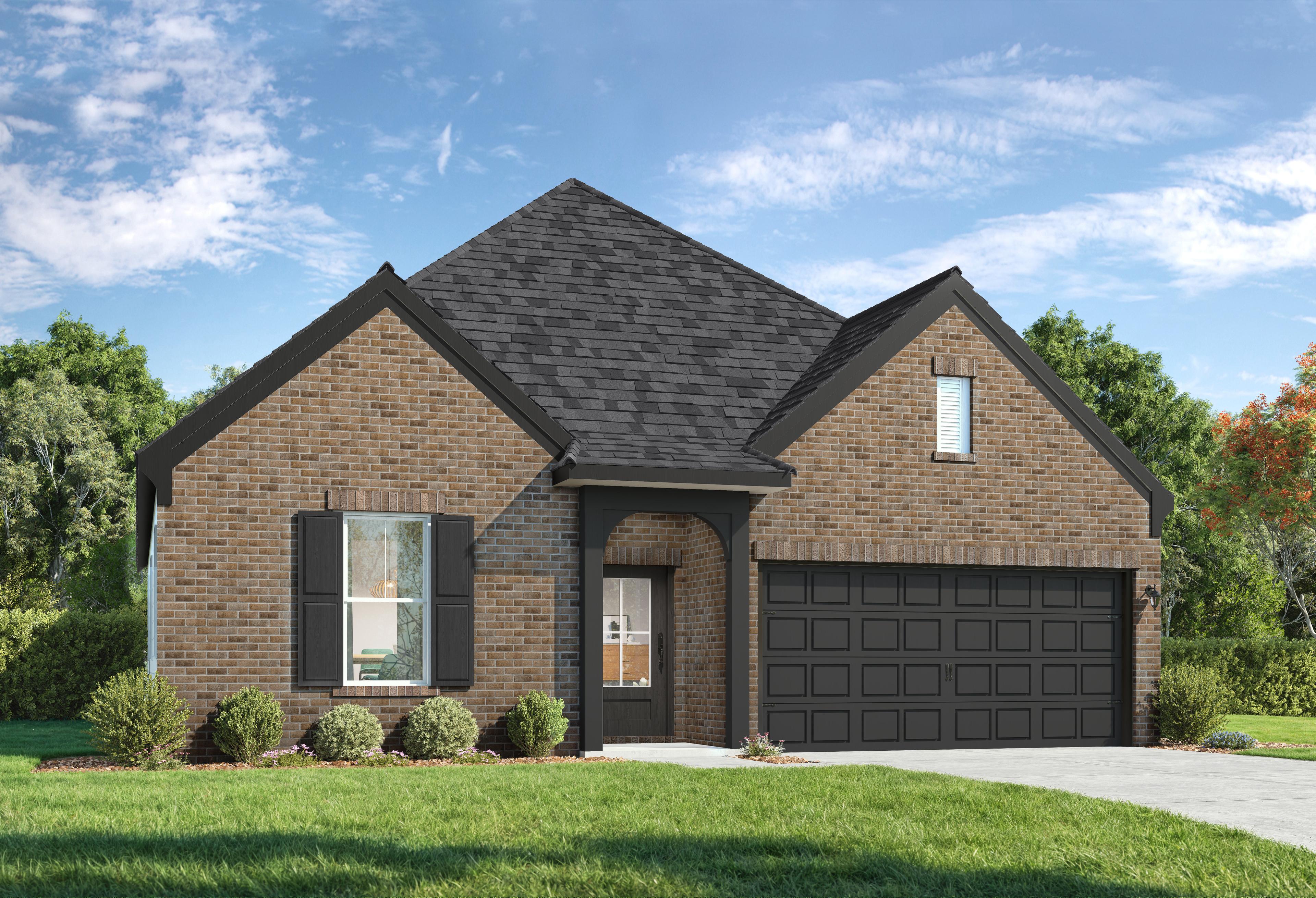 Exterior view of Davidson Homes' The Cottonwood E Floor Plan