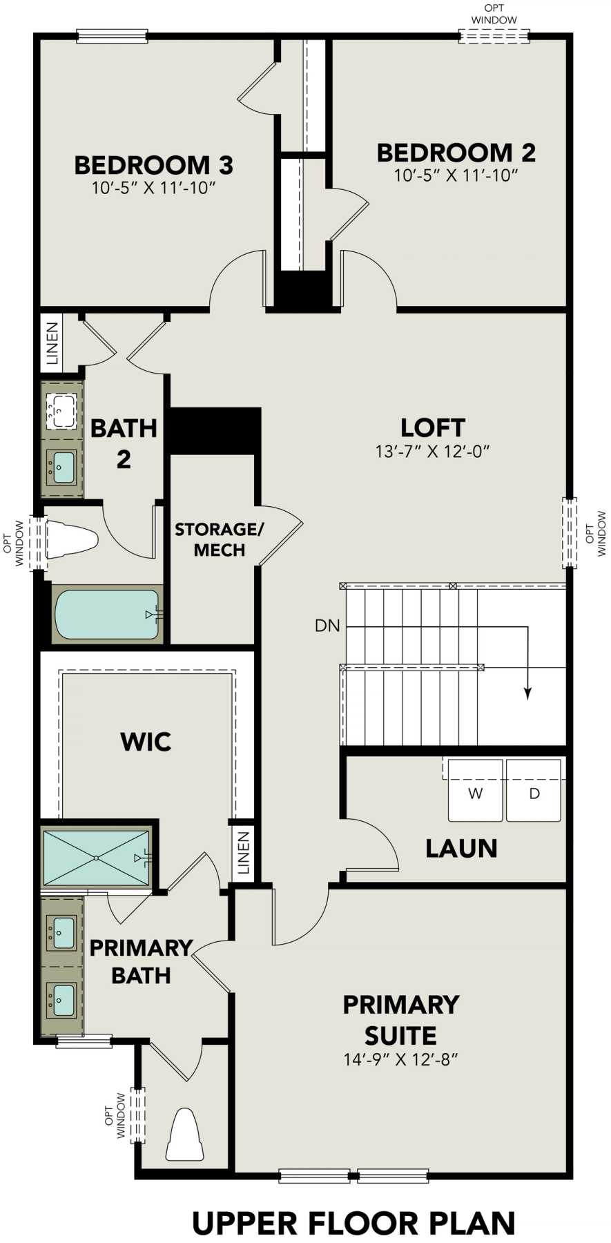 2 - The Florence C floor plan layout for 1018 West 1604 North Unit 302 in Davidson Homes Homes' Meadows at Oak Creek community.