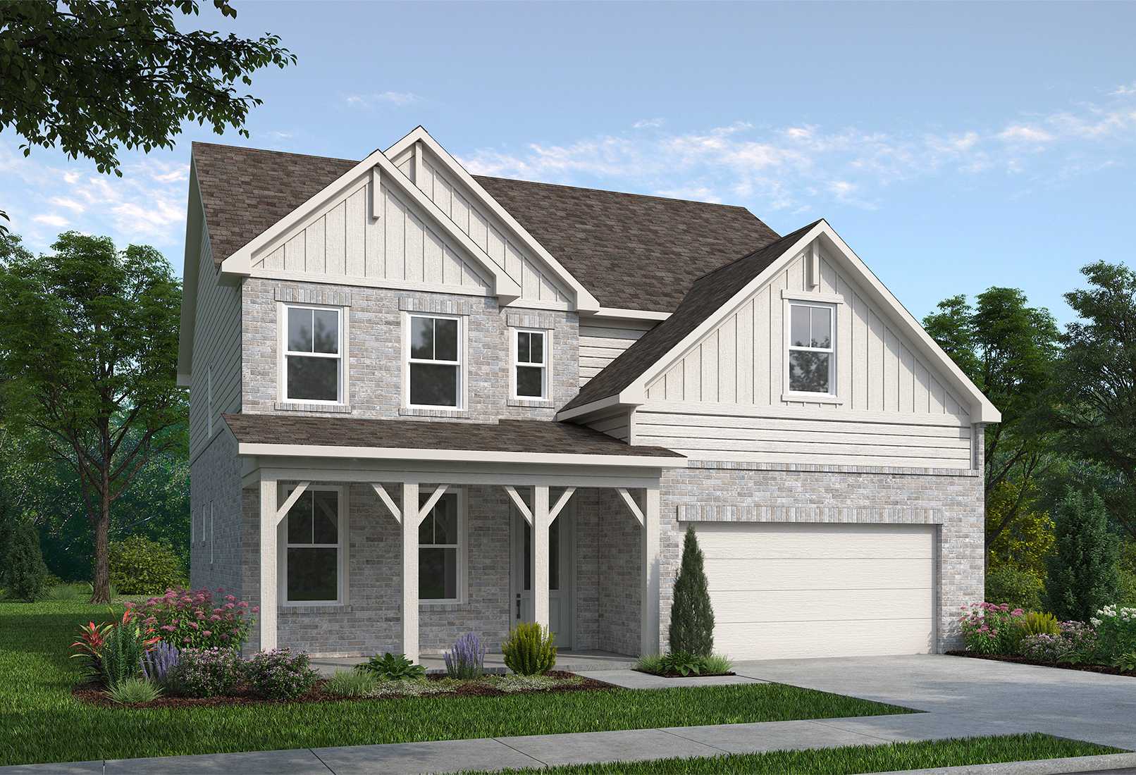 Exterior view of Davidson Homes' The Hickory F Floor Plan