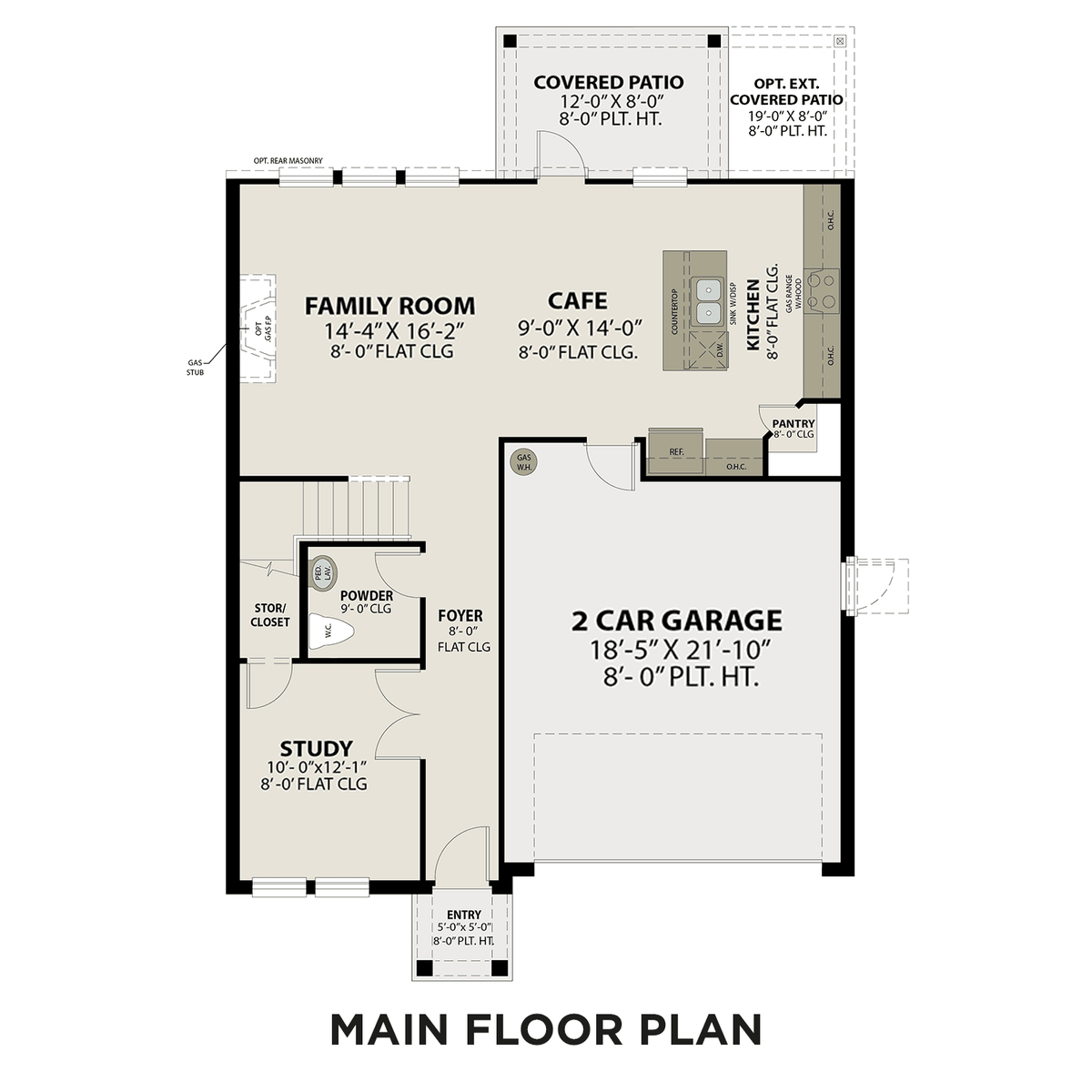 1 - The Solara A buildable floor plan layout in Davidson Homes' Lago Mar community.