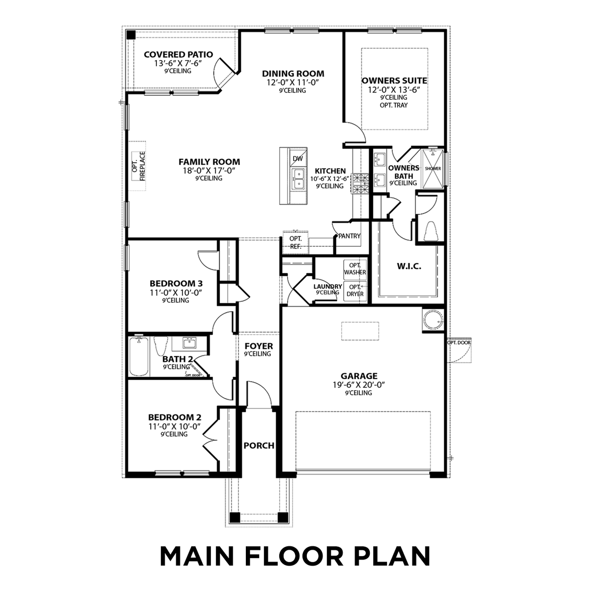 1 - The Franklin D buildable floor plan layout in Davidson Homes' Sage Farms community.