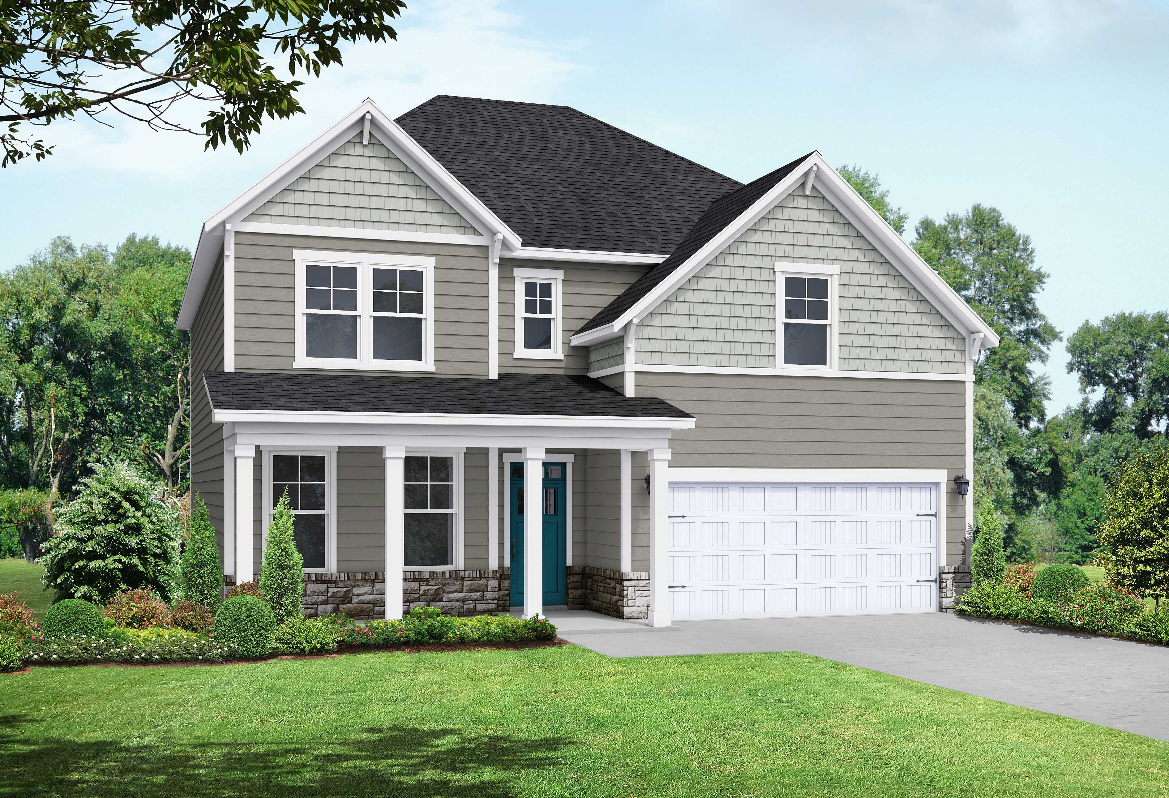 Exterior view of Davidson Homes' The Hemlock A Floor Plan