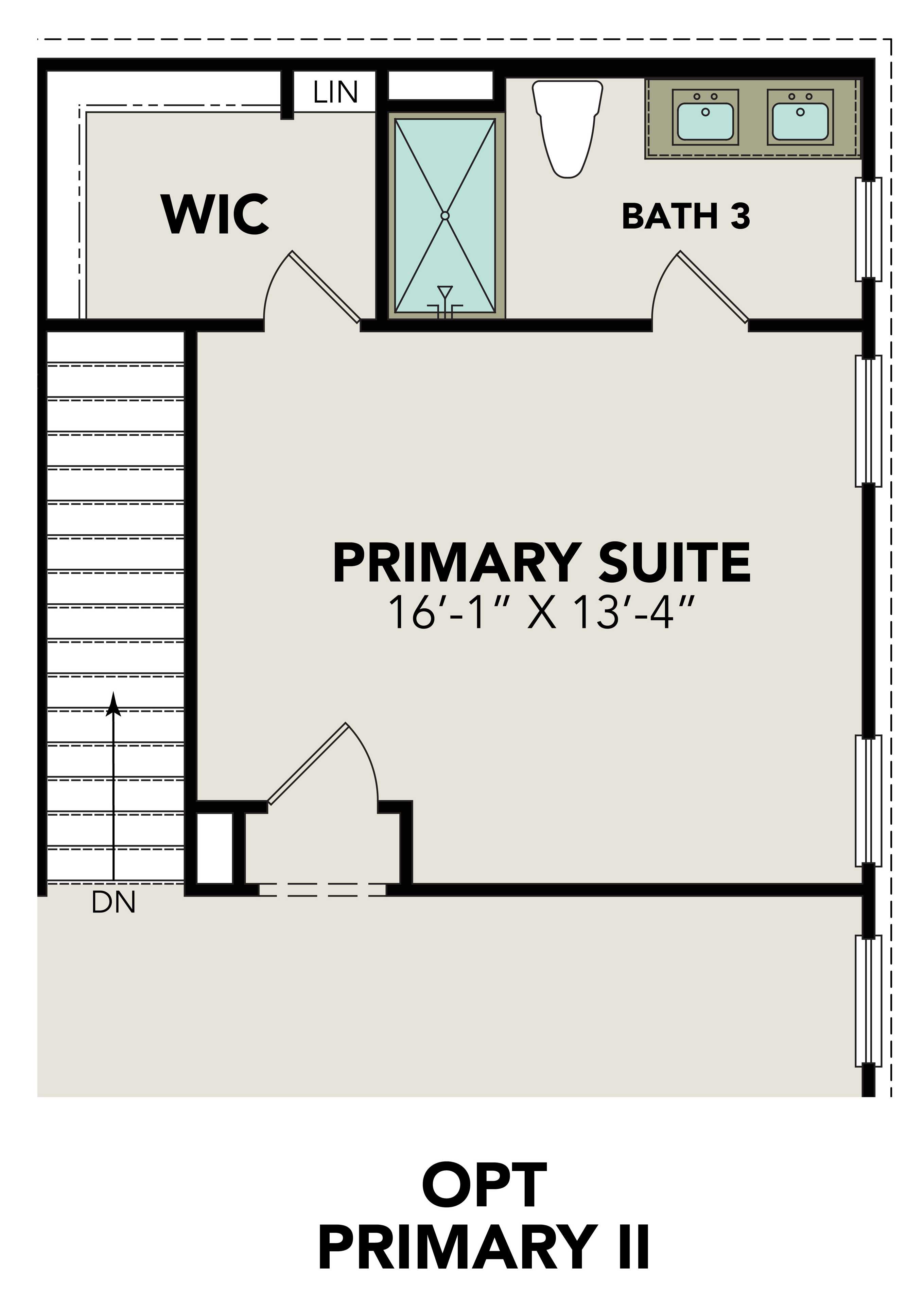 3 - The Douglas D buildable floor plan layout in Davidson Homes Homes' Hannah Heights community.