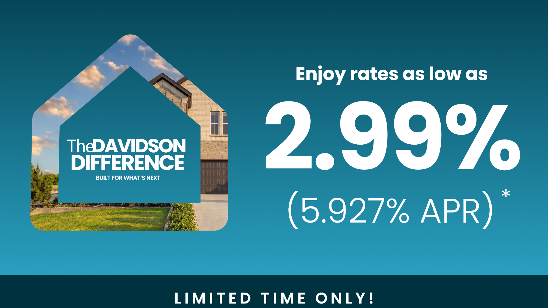 Promotional graphic for San Antonio new home buyers featuring a 2-1 buydown offer with interest rates as low as 2.99%.
