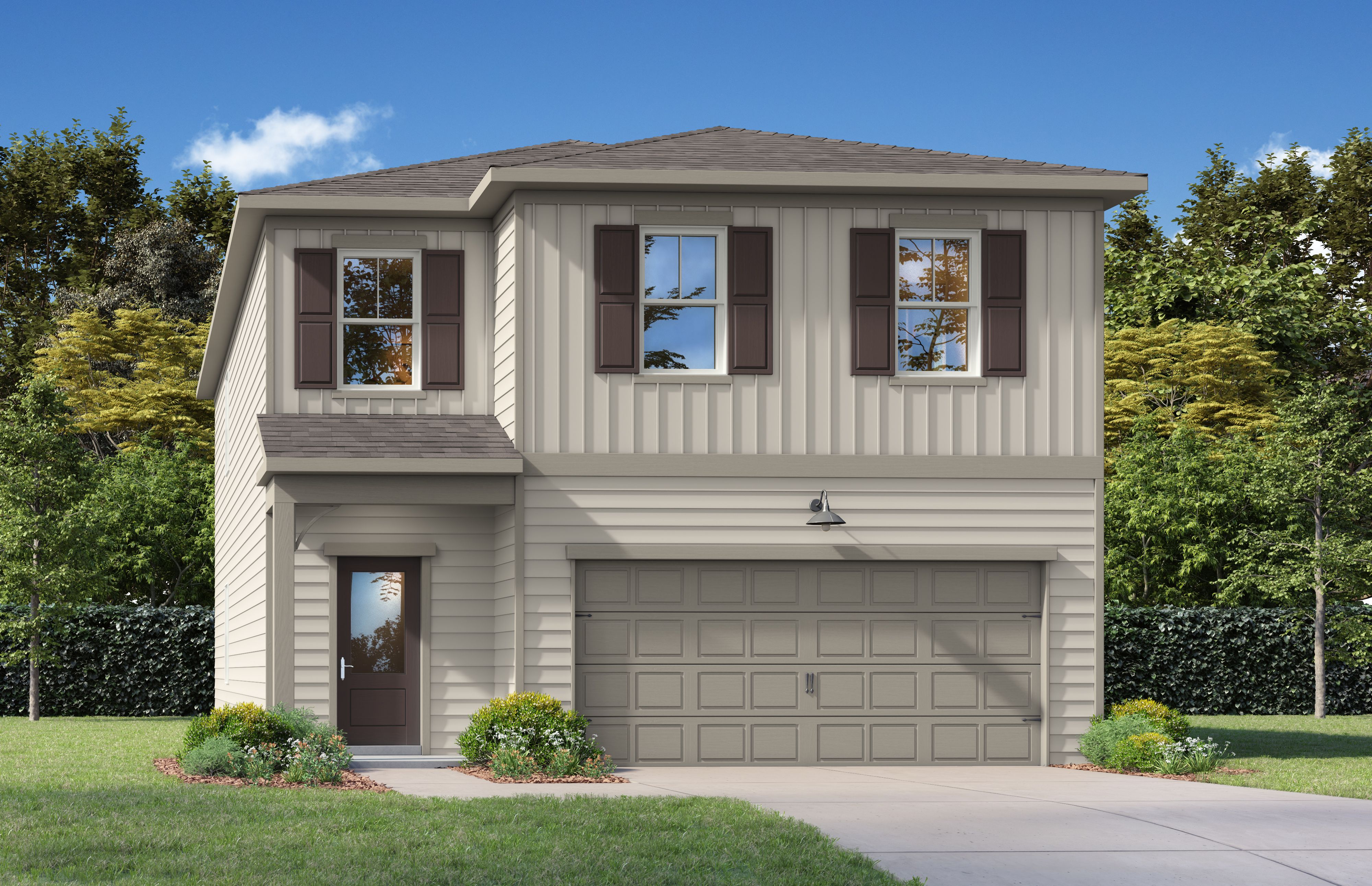 Exterior view of Davidson Homes' The Rabun A Floor Plan