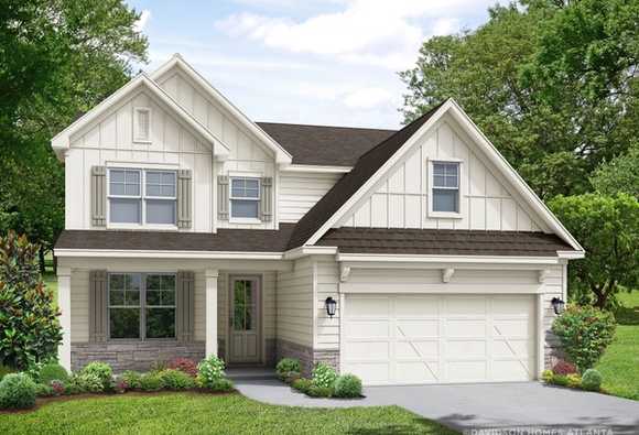 Exterior view of Davidson Homes' The Ash B at Wehunt Meadows Floor Plan