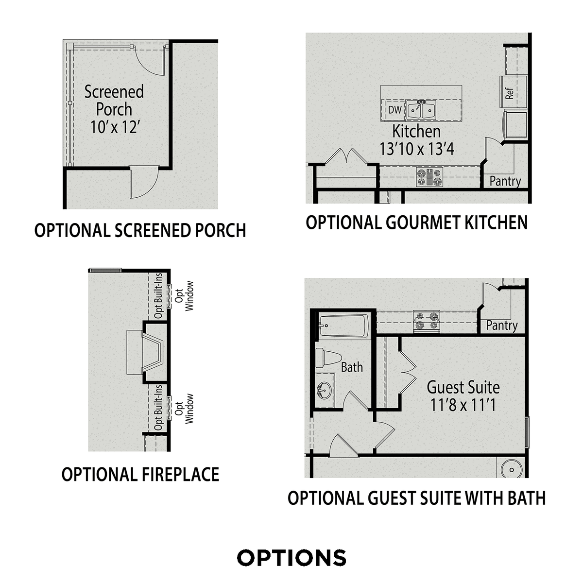 3 - The Preston B floor plan layout for 174 Gregory Village Drive in Davidson Homes' Gregory Village community.
