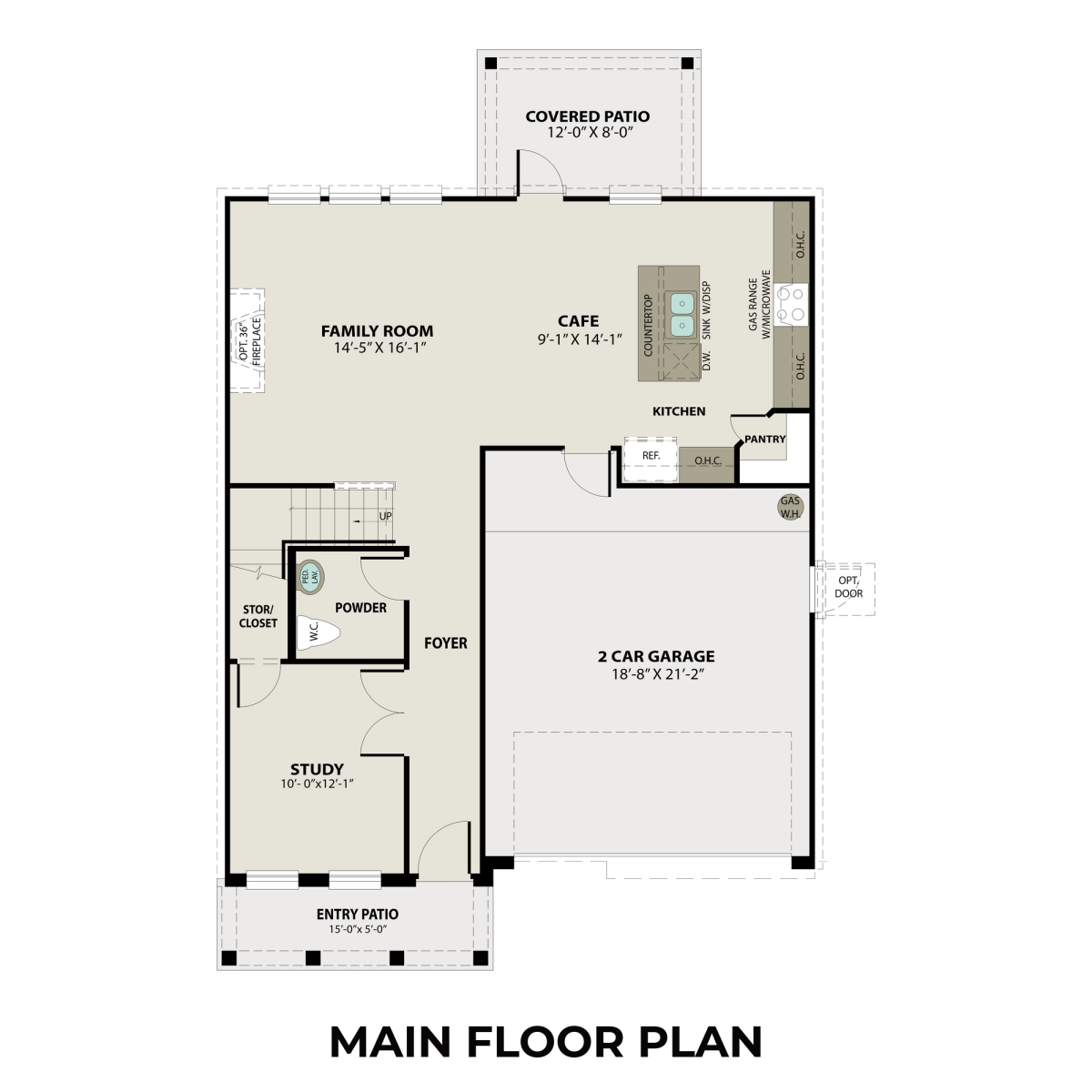 1 - The Solara C buildable floor plan layout in Davidson Homes' Sunterra community.