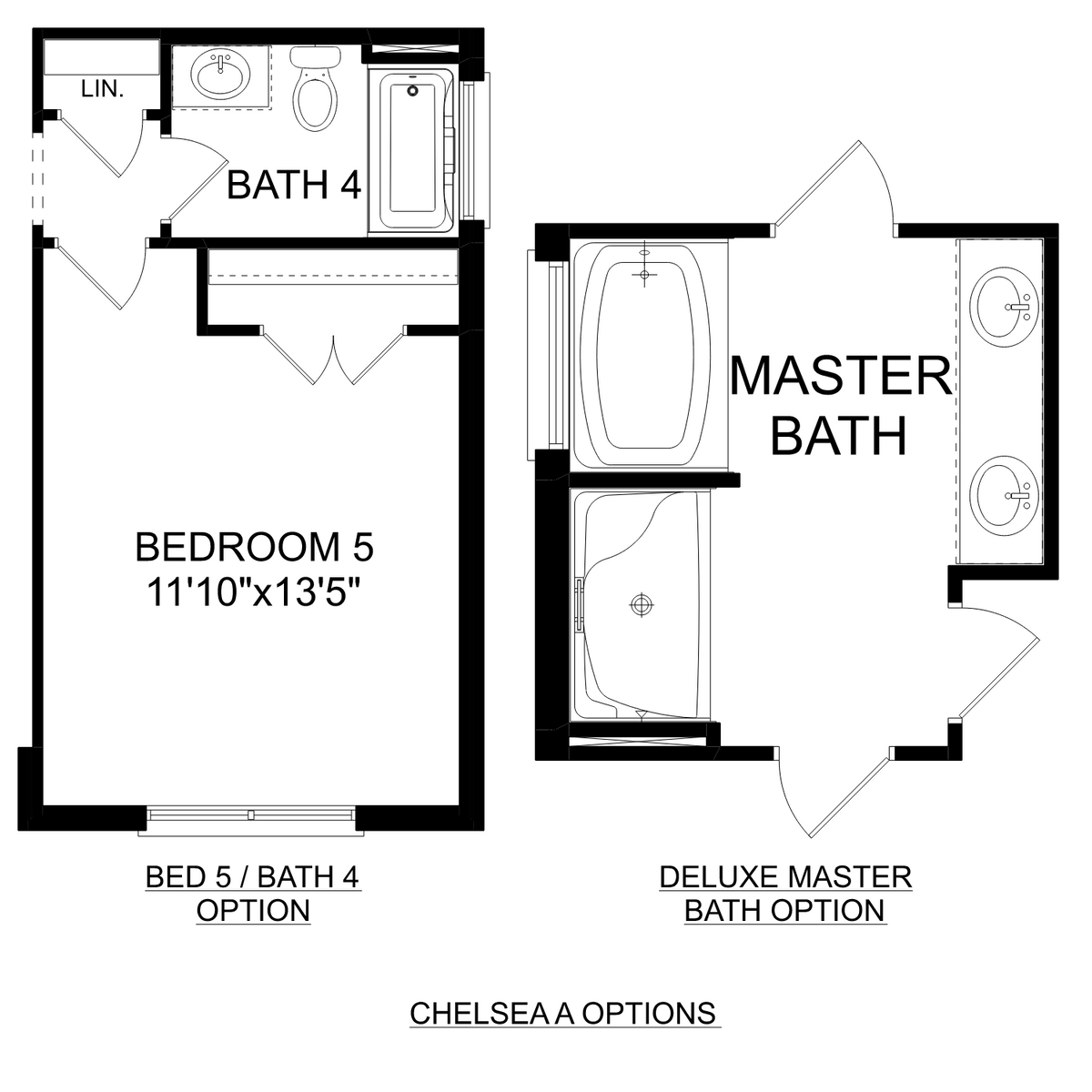 3 - The Chelsea buildable floor plan layout in Davidson Homes' Walker's Hill community.