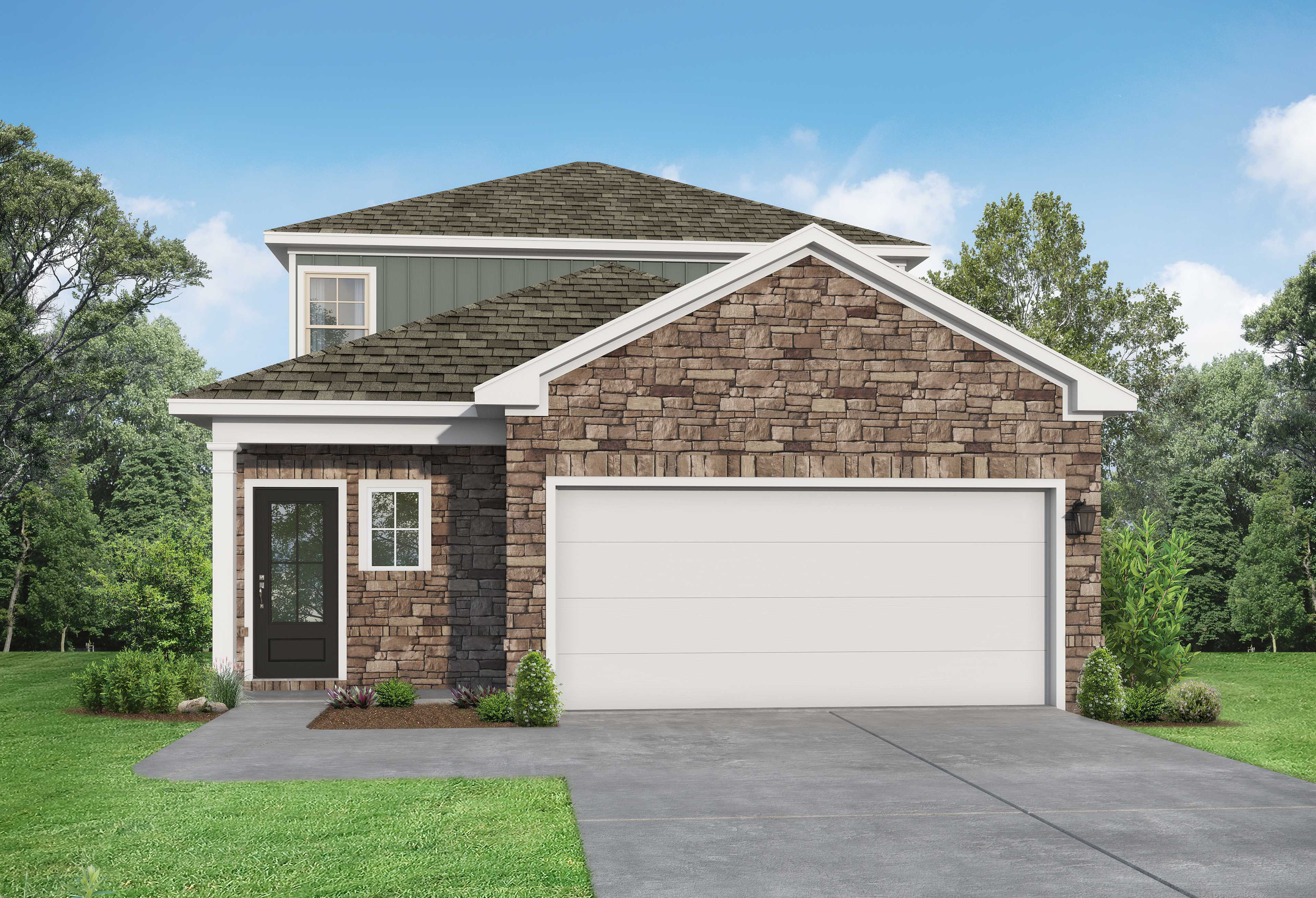 Exterior view of Davidson Homes' The Sabine Floor Plan