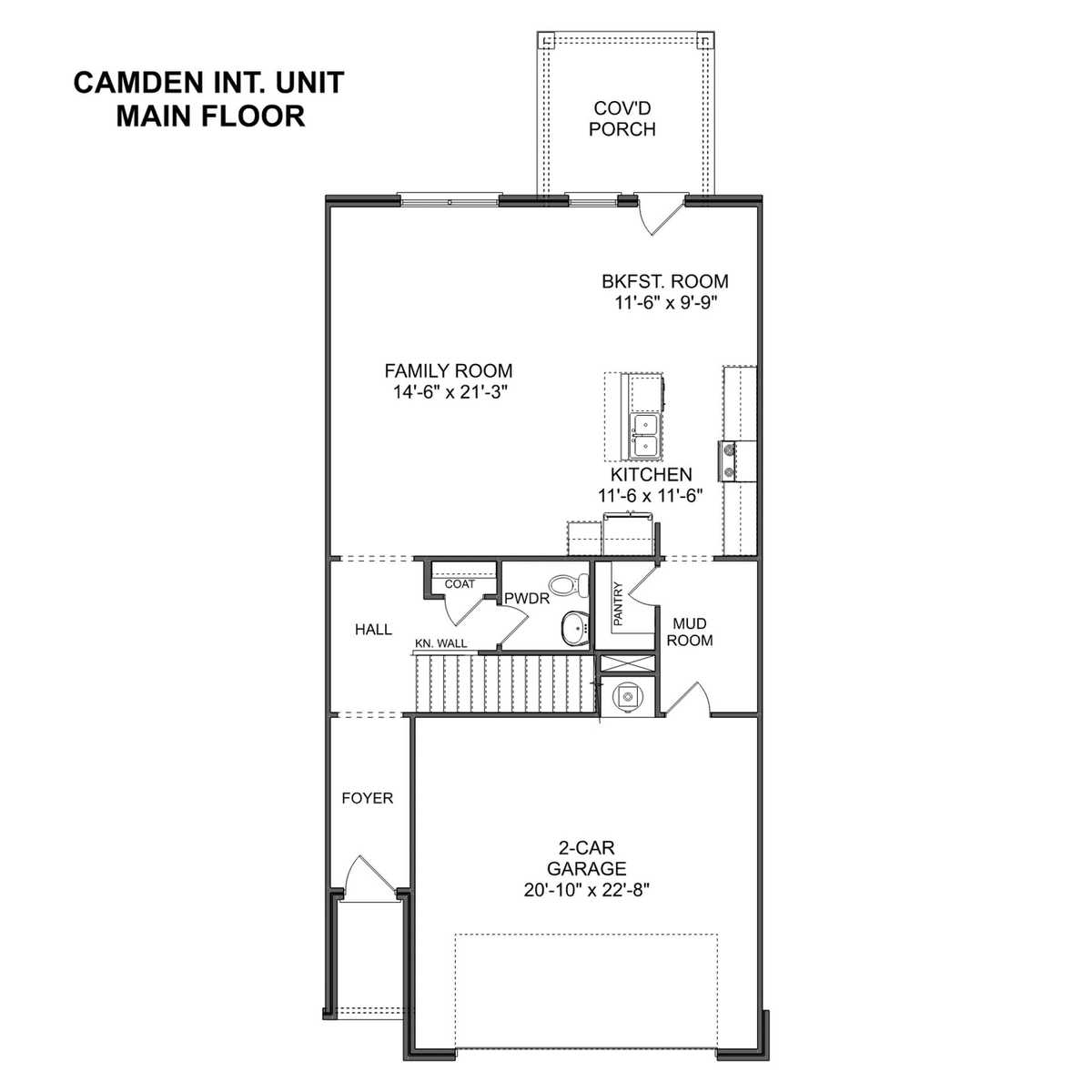 1 - The Camden C buildable floor plan layout in Davidson Homes' Pavilion community.