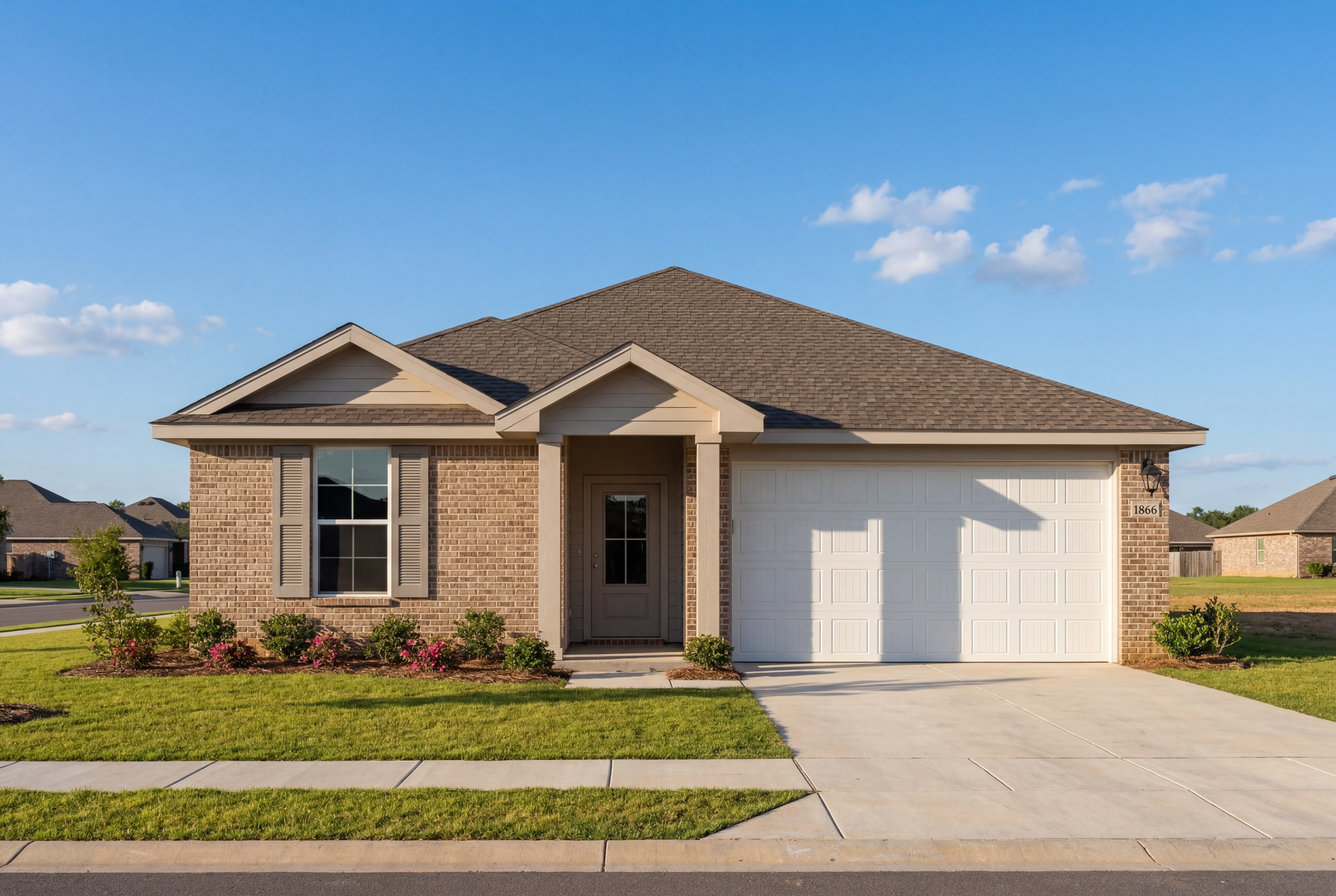 Exterior view of Davidson Homes' The Aurora A Floor Plan