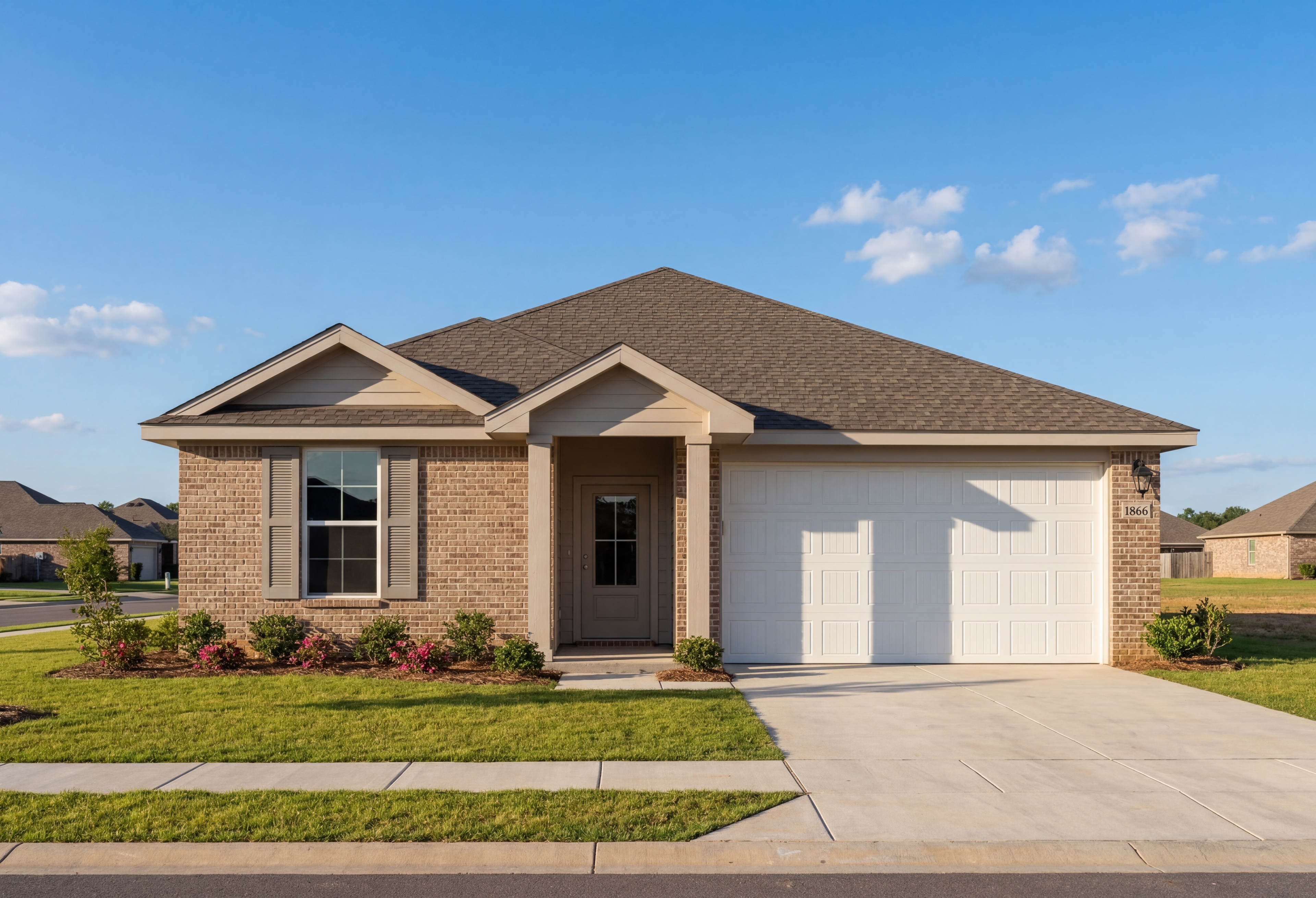 Exterior view of Davidson Homes' The Aurora A Floor Plan